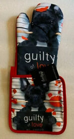 Ph05 French Bulldog Guilty Of Love Kitchen Pot Holder And Oven Mitt Set