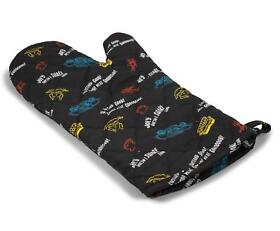 15724 Friends Icons And Quotes Black Oven Mitt Glove