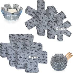 Huq-funnymoom-3191 Funnymoom 24 Pack Pot And Pan Protectors Cookware Protector Set Felt Plate Dividers For