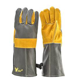 G & F Products 899324000281 14.5 Inch Long Premium Leather Gloves Bbq Grill And Fireplace Co
