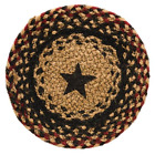 G02397 Ihf Primitive Blackberry Star Braided Jute Trivet Set Of Or