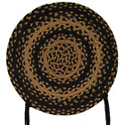G16681 Cwi Primitive Ebony Braided Jute Chair Pad Set Of Or