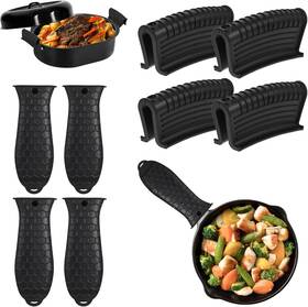 Am554725 Gadgetnova 8 Pack Silicone Hot Handle Holder Cover Cast Iron Pot Hold