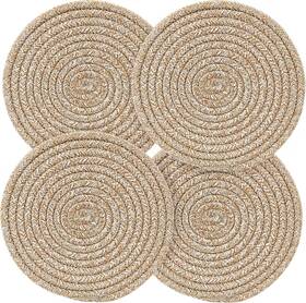 Garkup 727196245656 Pot Holders Trivets Set 4 Pcs Potholders For Kitchens 4pack Oatmeal Color