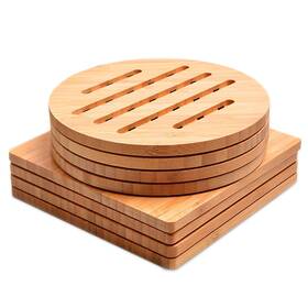 Garkup 727196246004 Trivet Bamboo Woobamboo Kitchen Hot Pads Natural