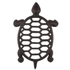 Gasar 850020007189 Cast Iron Trivet For Hot Dishes Pots And Pans Metal Sea Turtle Design Rubber