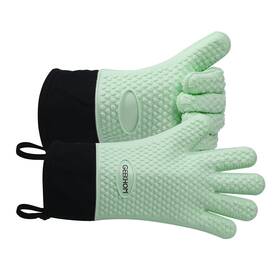 L11-29-m Geekhom Bbq Gloves Heat Resistant Oven Mitts Silicone Grilling With 1