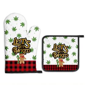 11x6.7x1.6in Gkodw Xst006 Lets Get Baked Oven Mitts And Pot Holders Sets White