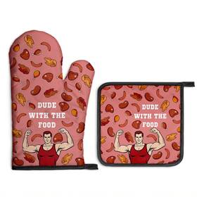 11x6.7x1.6in Gkodw Xst016 Dude With The Food Oven Mitts And Pot Holders Sets Red
