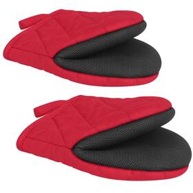 Goldmeet 795249130952 1 Pair Short Oven Mitts Heat Resistant Silicone Kitchen Mini For