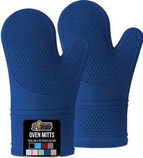 Gorilla Grip 840029635148 Bpa-free Soft Silicone Oven Mitts Heat And Slip Resistant Thick Cotton Lined