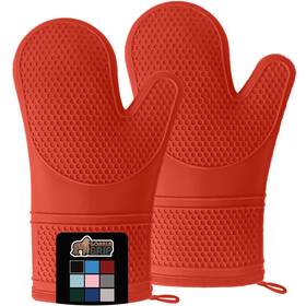 Gorilla Grip 840029688816 Bpa-free Soft Silicone Oven Mitts Heat And Slip Resistant Thick