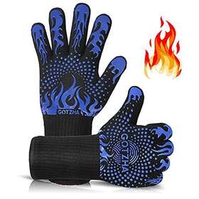 1472 Gotzha 008574687306 Bbq Gloves For Smoker Extreme Heat Resistant 14 Inch Silicone