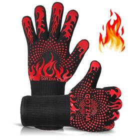 1472 Gotzha 742404523609 Bbq Gloves For Smoker Extreme Heat Resistant 12 Inch Silicone