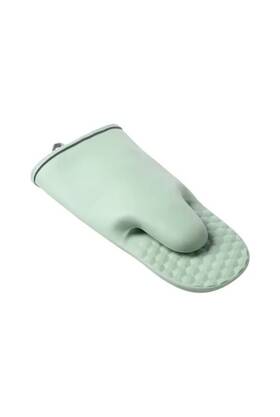 1101433 Gourmet Kitchen Modern Silicone Oven Mitt Sage Honeycomb 6x5cm