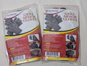 Grill Armor Gloves 860004615804 Oven Mitt 932 Extreme Heat And Cut Resistant Black/gray 2 Pair