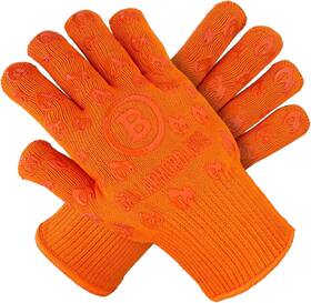Gagp1 Grill Armor Gloves Oven 932 F Extreme Heat And Cut Resistant One Size Fits Most Orange
