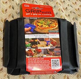 Gripmitt 857689007642 Silicone Kitchen Mitt 2-pack Set Small/medium Black