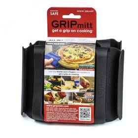 Gripmitt 857689007994 Silicone Kitchen Mitt 2-pack Set Medium/large Black