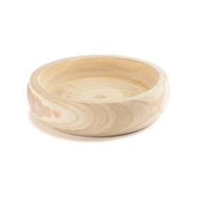 Zh-000 Gyhja Decorative Wood Bowl Hand Carved Centerpiece Long11.4in Natural