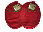 H4907 Kay Dee Designs Christmas Red Oval Silicone Embellished Kitchen Pocket