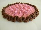 Handmade Crochet Hot Pad Trivet Potholder Cotton Raspberry Tart