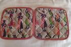 Handmade Pot Holders Ethnic Pattern Cotton Abstract Multi Color