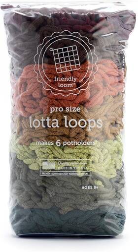 F558e Harrisville Designs 313115321312 Earthtones Cotton Loops 6 Potholders 8 Inch X