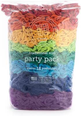 F560ra Harrisville Designs Friendly Loom Party Pack - 7 Inch Traditional-sized Rainbow Themed Potholder Weavi