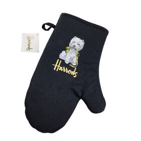 001846 Harrods New Knightsbridge Oven Mitt Embroidered Westie Dog West Highland Terrier