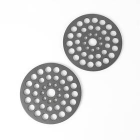 Hawok 786899988185 Cast Iron Round Meat Rack Trivet Set Of 2 Pcs Dia. 8 Inch Pre-seasoned