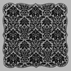 Hd-4242b Heritage Lace Large Square Black Damask Table Topper 734573075881
