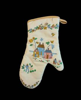 Cc50lmvvts Heartland International Vintage China Oven Mitt Japan Farmhouse Village 7774