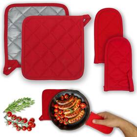 Heruki 199284599611 Heat Resistant Pan Handle Sleeve 2pcs And Potholders For Kitchens 2 Pcs Non-s