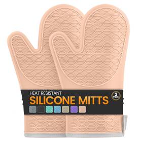 B0dxl28wpm Hesee Silicone Oven Mitts Heat Resistant 2pcs Waterproof Non-slip Grip Kitchen Pothold