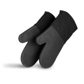 Hexclad 859006007953 Silicone Oven Mitt Set 2-pack Heat Resistant To 500 F Black