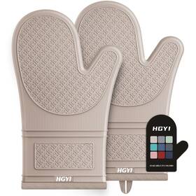 B0dnq9vdd4 Hgyi Silicone Oven Mitts Heat Resistant Gloves Quilted Liner Waterproof Non-slip 12.5