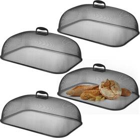 Zhw1043 Hicarer 4 Pcs Metal Mesh Screen Food Cover For Outdoors Set Large 18.5 Inch