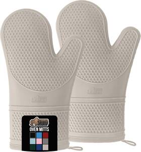 Hills Point Industries Llc 744759984555 Gorilla Grip Heat Resistant Durable Silicone Oven Mitts Bpa-free Protective Gri