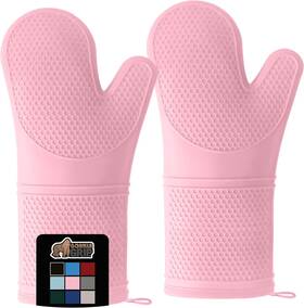 Hills Point Industries Llc 840029675373 Resistant Durable Long Silicone Oven Mitts 14.5x8.3 Bpa-free Protective