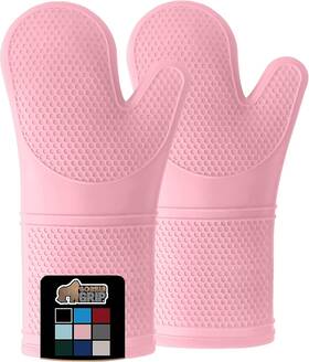 Vc-a1-33407 Hills Point Industries Llc Gorilla Grip Bpa-free Soft Silicone Oven Mitt Set Heat Resistant Thick Cotton L