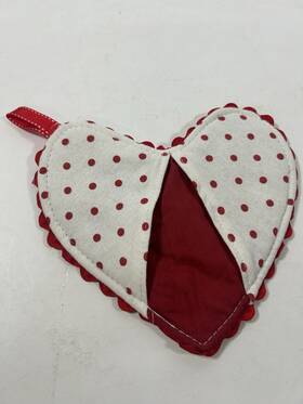 Hl9137677 Hobby Lobby Valentine 2018 Lot Of 2 Pot Holder Heart Shaped Attached Hanger Two Toned With Tri