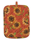 Holder Kay Dee Designs Sunflowers Lg Quilted Potholder 9 X7 Yellow Sun Flowers Pot Burnt Orange 723886526128