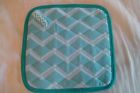 Pattern-100 Holders - Turquoise White Chevron Cotton Geometric Handmade Pot 2