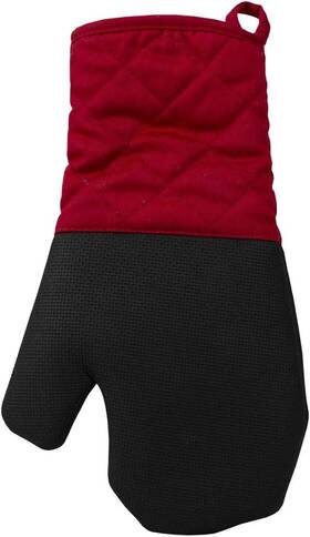 Dm41768 Home Basics Heat-resistant Silicone Textured Grip Oven Mitts Red By -