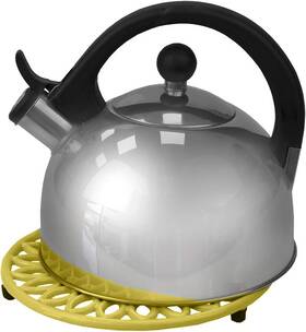 Tr45802 Home Basics Sunflower Heavy Weight Cast Iron Trivet Single Yellow