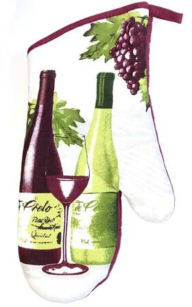 Home Collection 195464133323 Tuscan Grapes Vineyard Wine Glass Bottles Kitchen Oven Mitt - 2 Count Home Collection 195464133323 Tuscan Grapes Vineyard Wine Glass Bottles Kitchen Oven Mitt - 2 Count