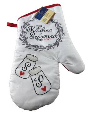 Home Collection 195464144459 New Oven Mitt Inch This Kitchen Is Seasoned With Love