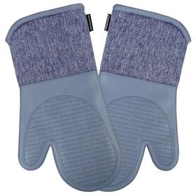 Home Wear 722885559687 Homewear Marlow Silicone Extra Long Oven Mitt 2 Piece Set Heat And Slip Resi