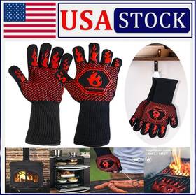 1555189ftvy23700 Homemaxs 2pc 1472 Extreme Heat Resistant Durable Cooking Oven Gloves Silicone Grill Bbq
